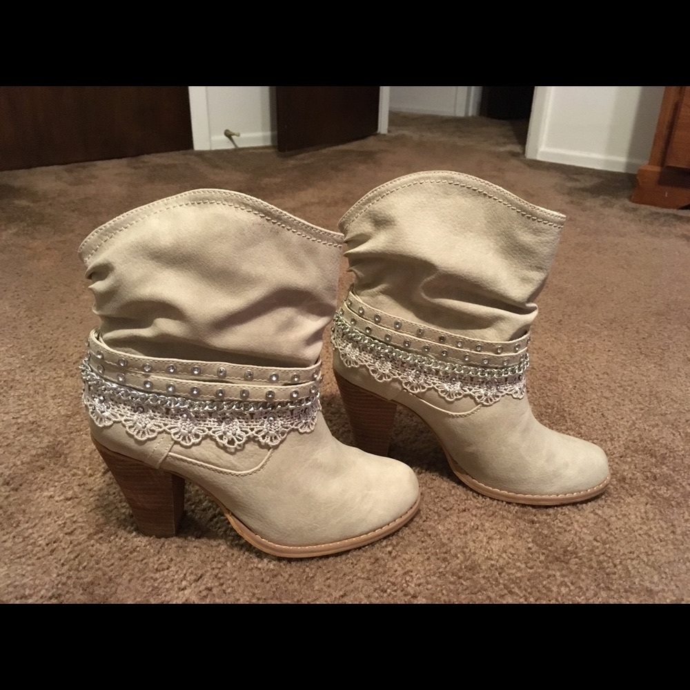 COPY - Cream colored Not Rated ankle boots